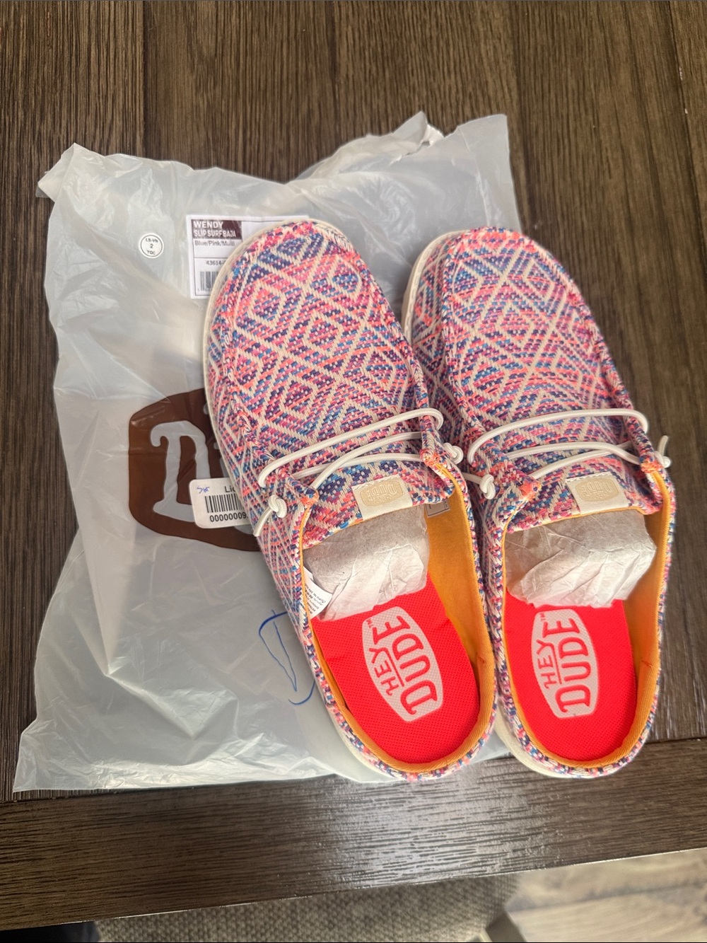 Hey Dude Kids Multicolor Pink Patterned Slip-On Sneakers